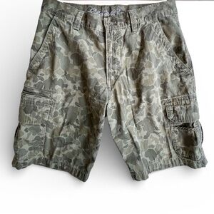 Eddie Bauer Camouflage Cargo Shorts 34" Green Camo